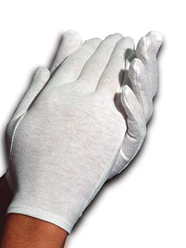Model # 183 Dermatological Cotton Gloves - Large Bulk 12 Pairs/Bag
