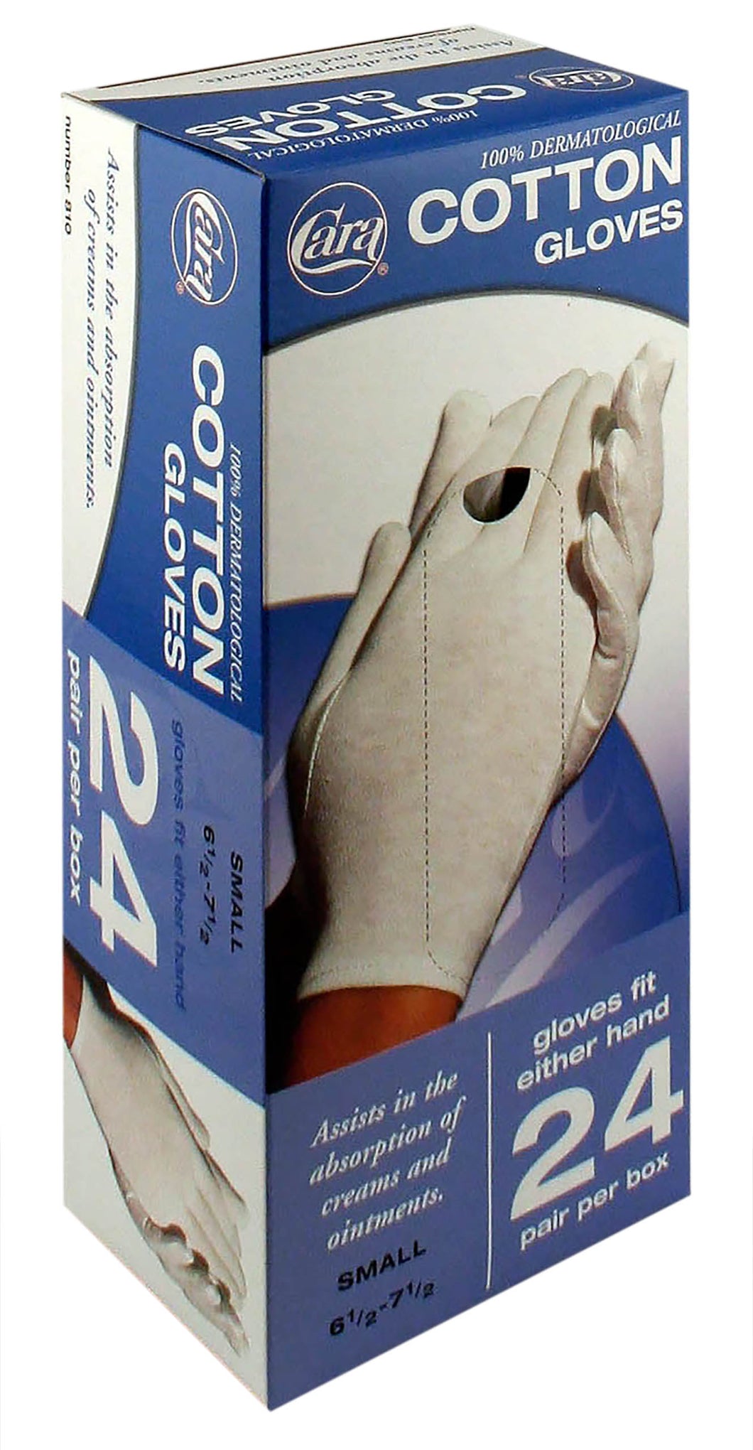 Model #810 - Dermatological Cotton Gloves, Small