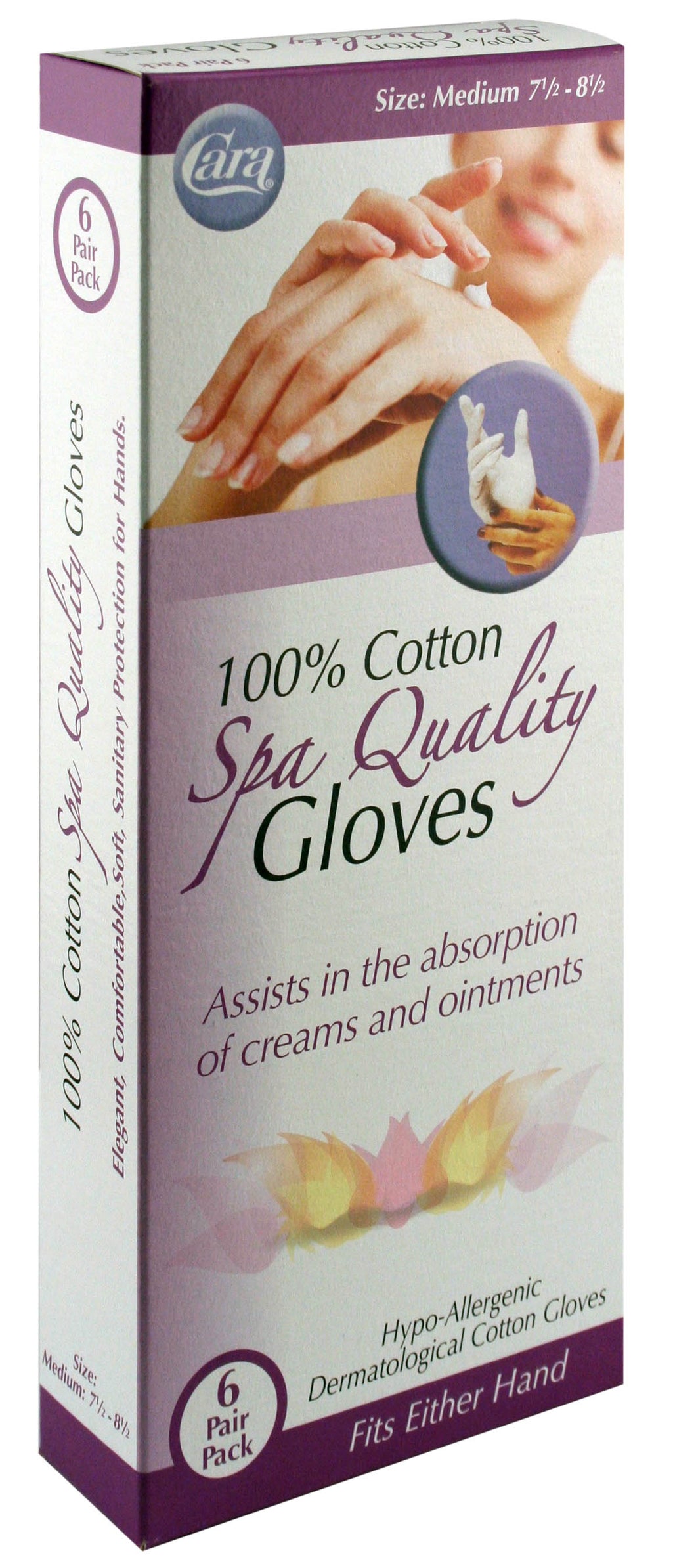 Model #87 - Spa Quality 100% Cotton Gloves - MEDIUM