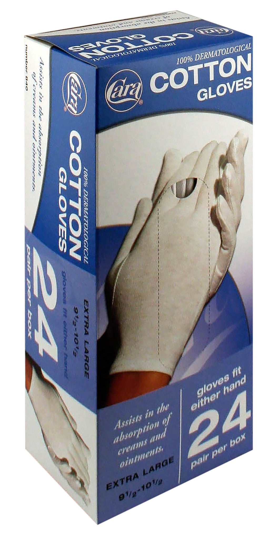 Model #840 - Dermatological Cotton Gloves, Extra Large
