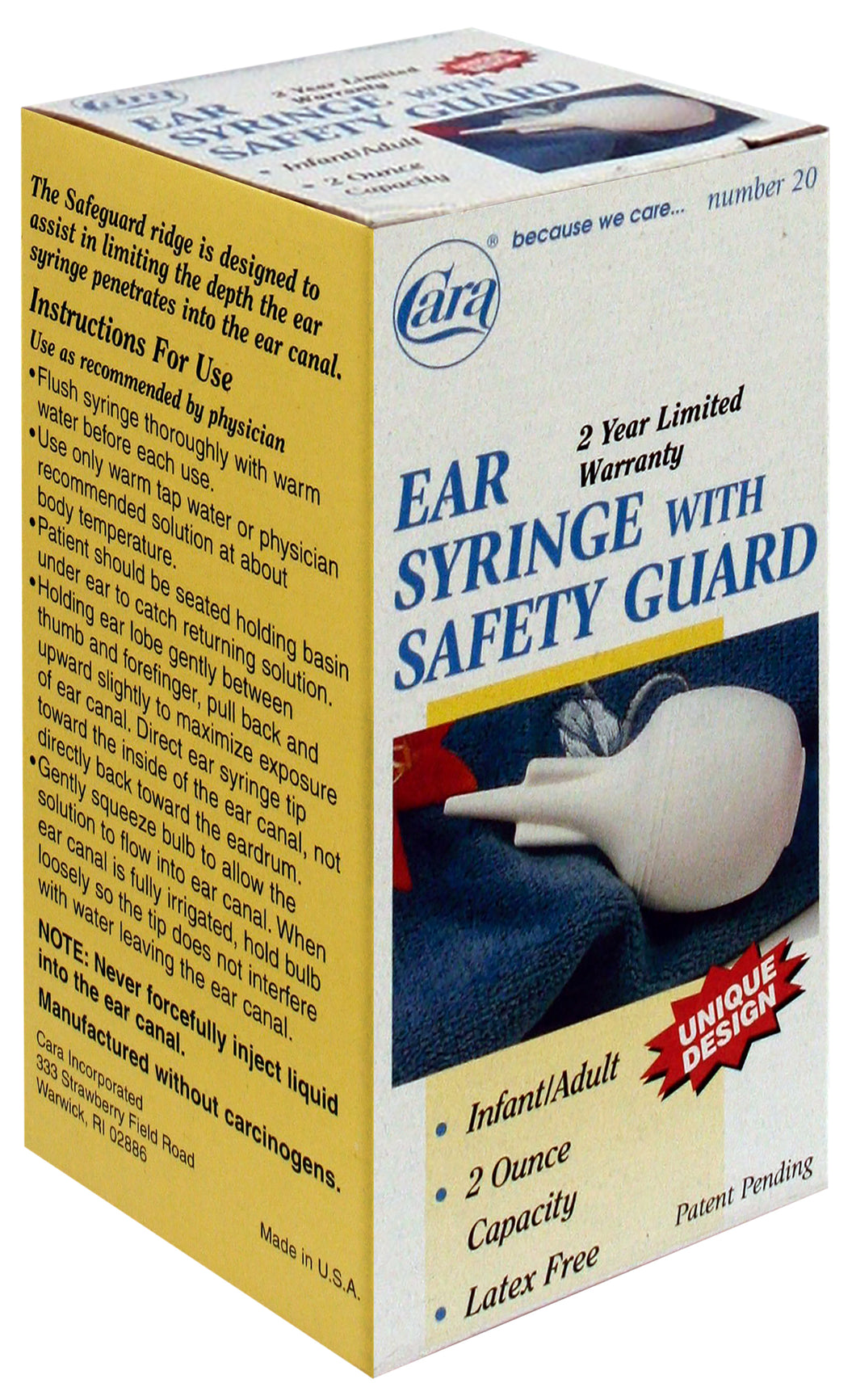 Model #20 - 2 oz Ear Syringe