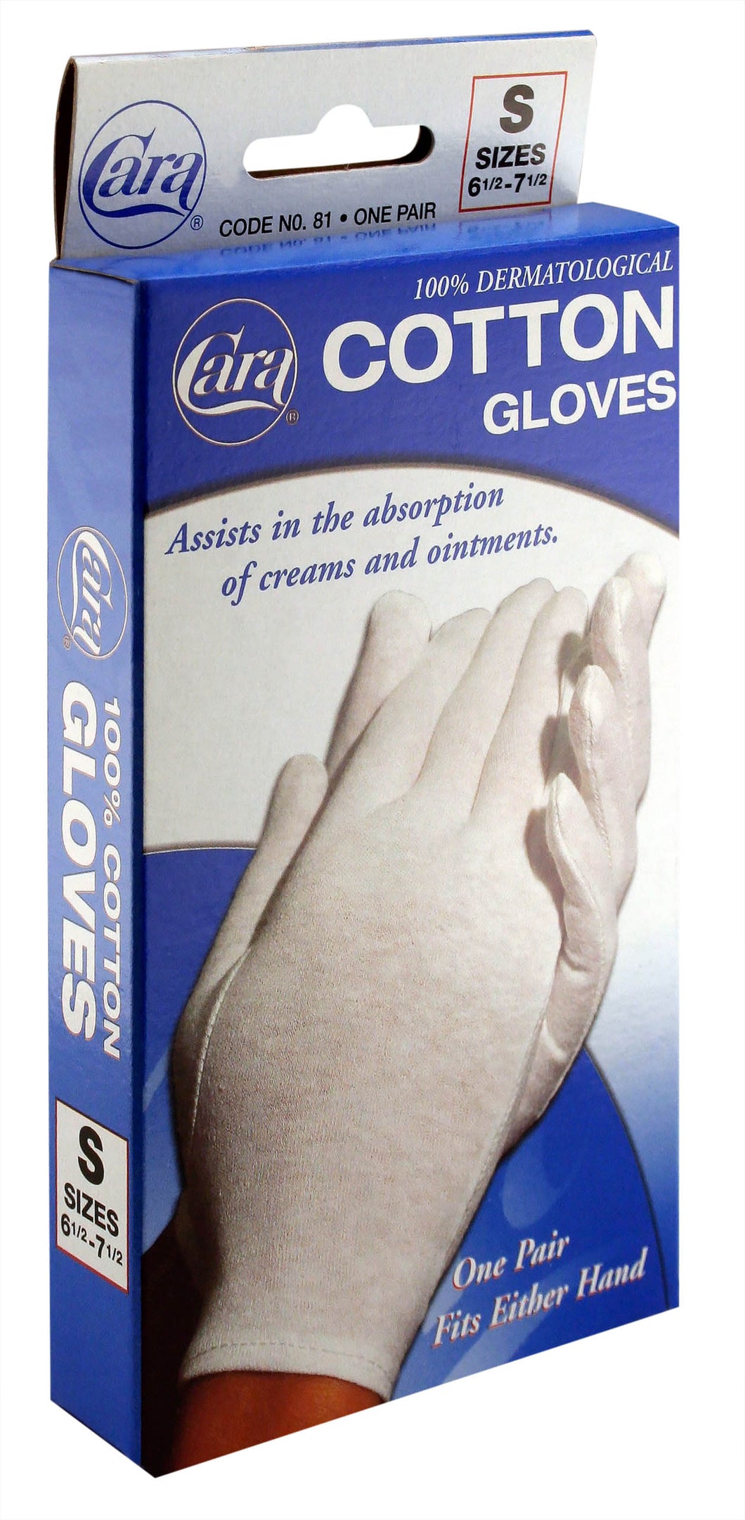 Model #81 - Dermatological Cotton Gloves, Small